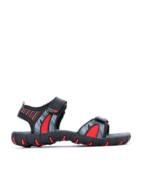 khadim men's black floater sandals