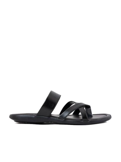 khadim men's black thong sandals