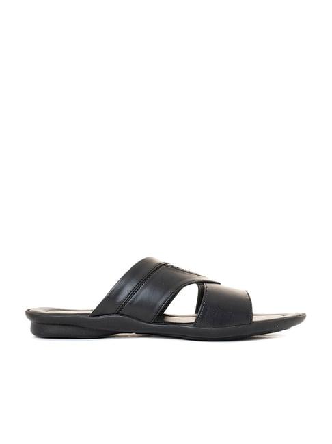 khadim men's black toe ring sandals