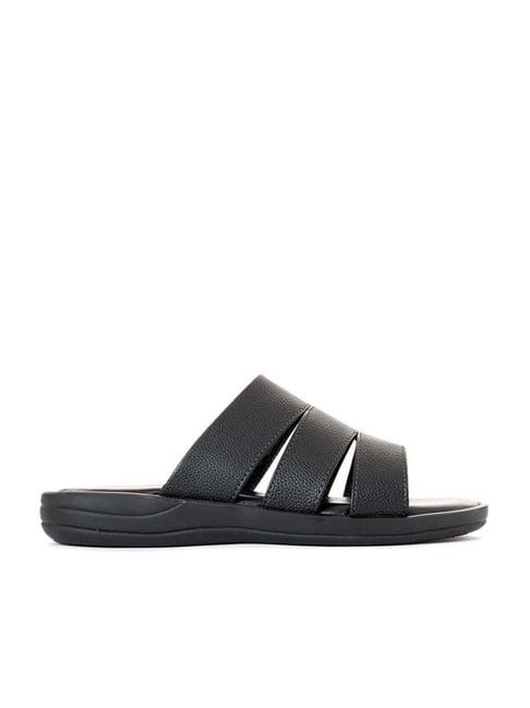 khadim men's black toe ring sandals