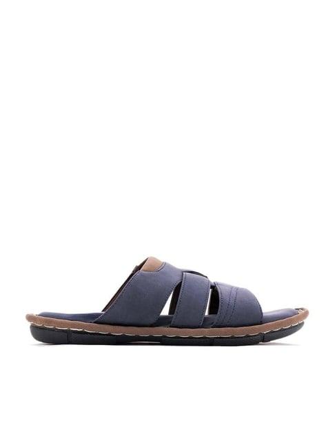 khadim men's blue casual sandals