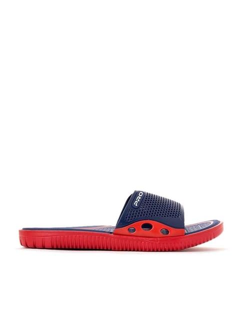 khadim men's blue slides