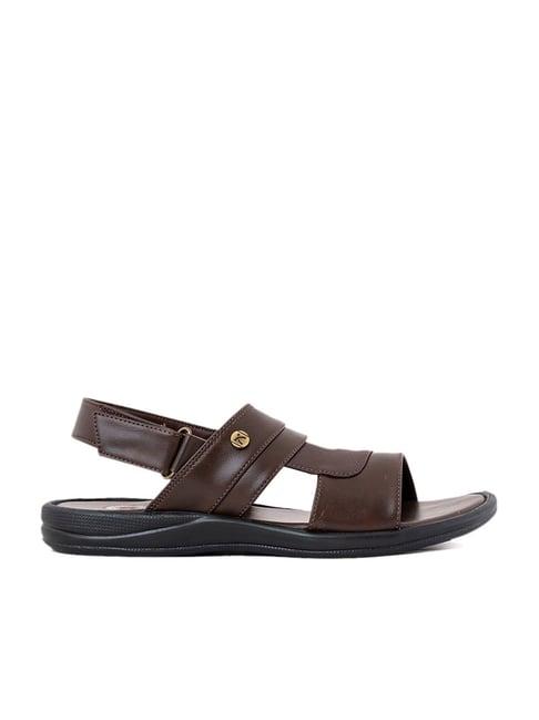 khadim men's brown back strap sandals