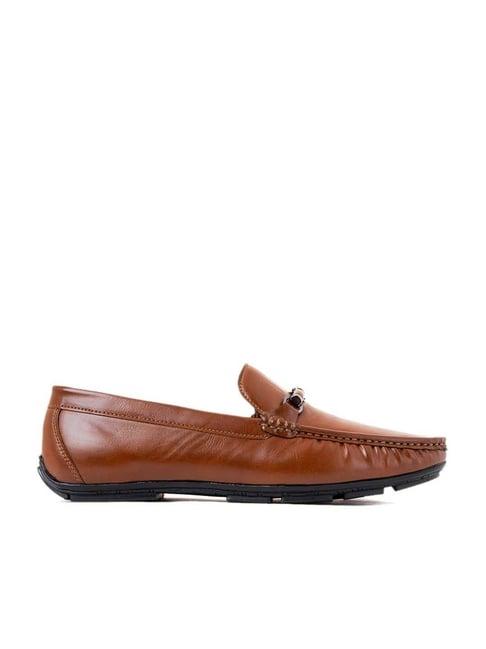 khadim men's brown casual loafers