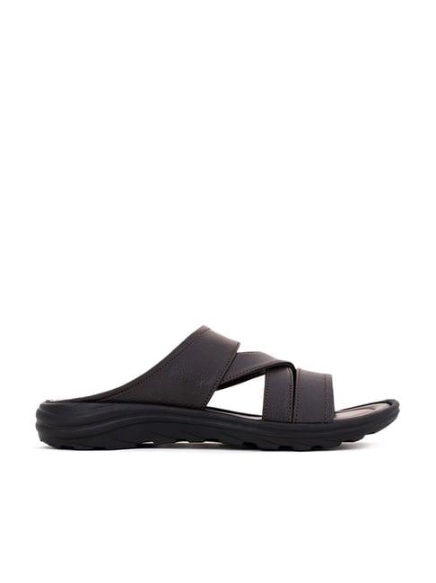 khadim men's brown casual sandals