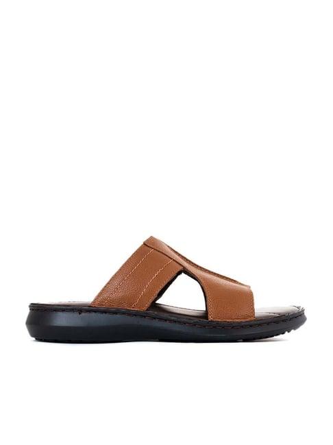 khadim men's brown casual sandals