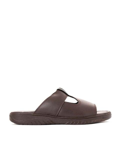 khadim men's brown casual sandals