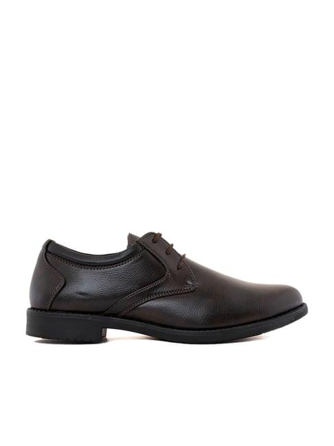 khadim men's brown derby shoes