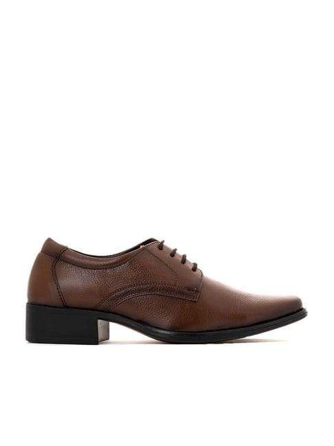 khadim men's brown derby shoes