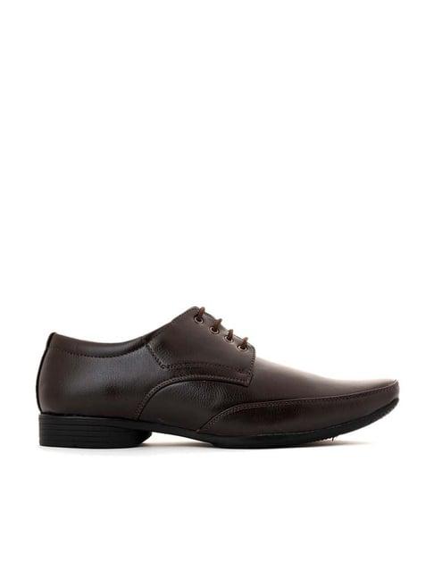 khadim men's brown derby shoes