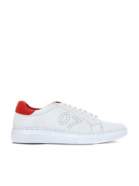 khadim men's white casual sneakers