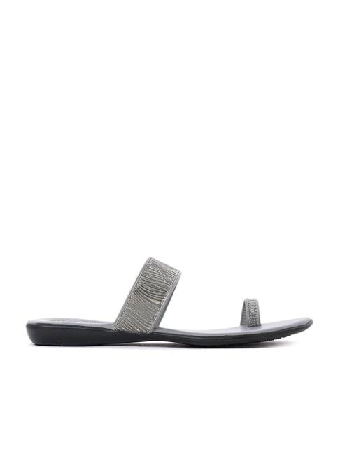 khadim women's silver toe ring sandals