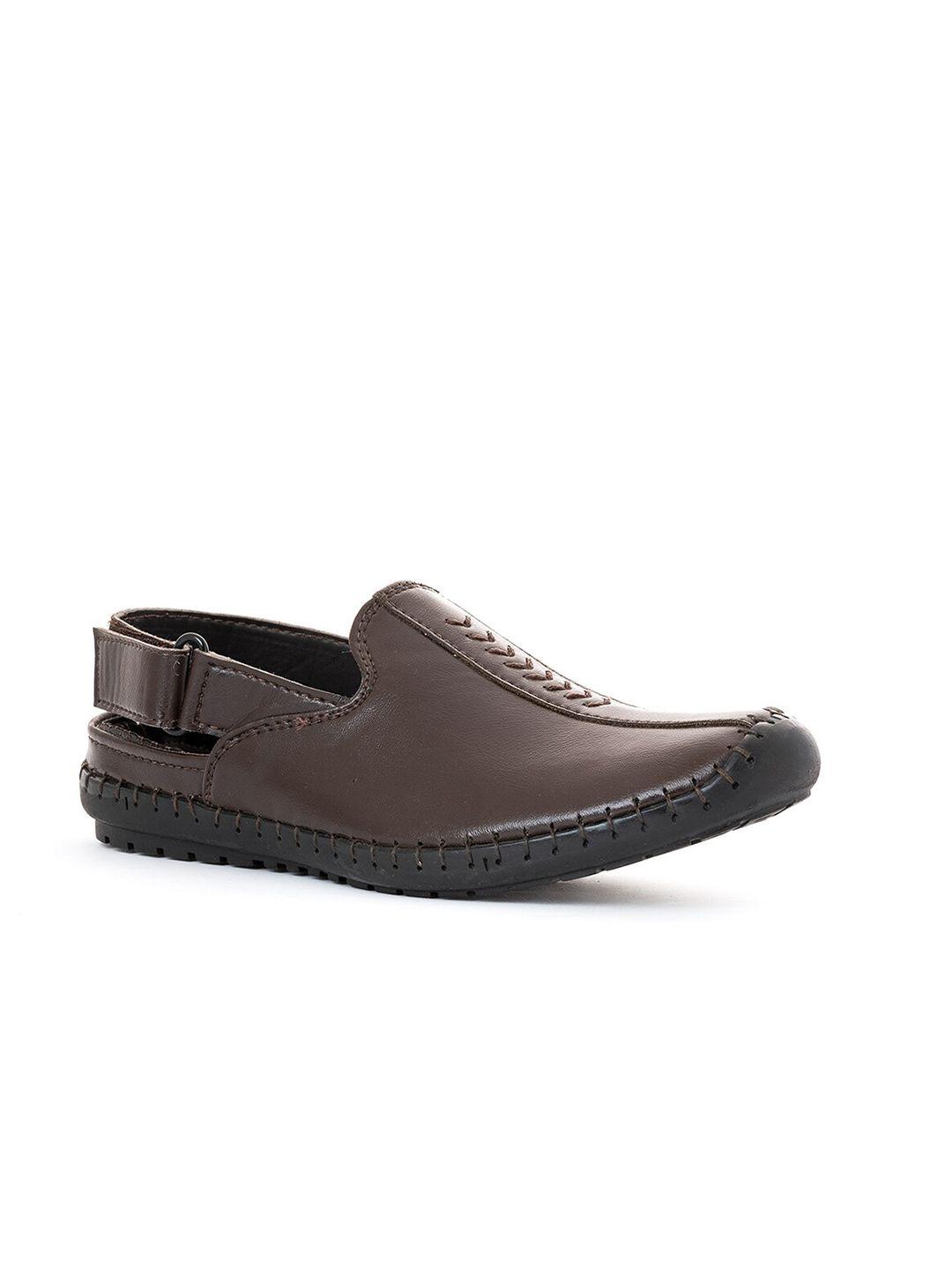 khadims boys brown shoe-style sandals