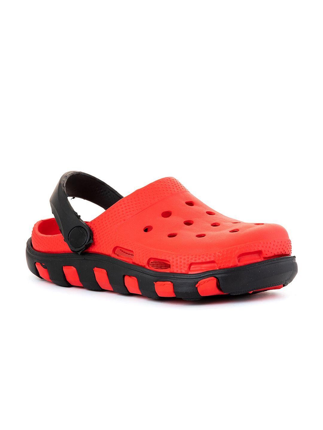 khadims boys red & black clogs sandals