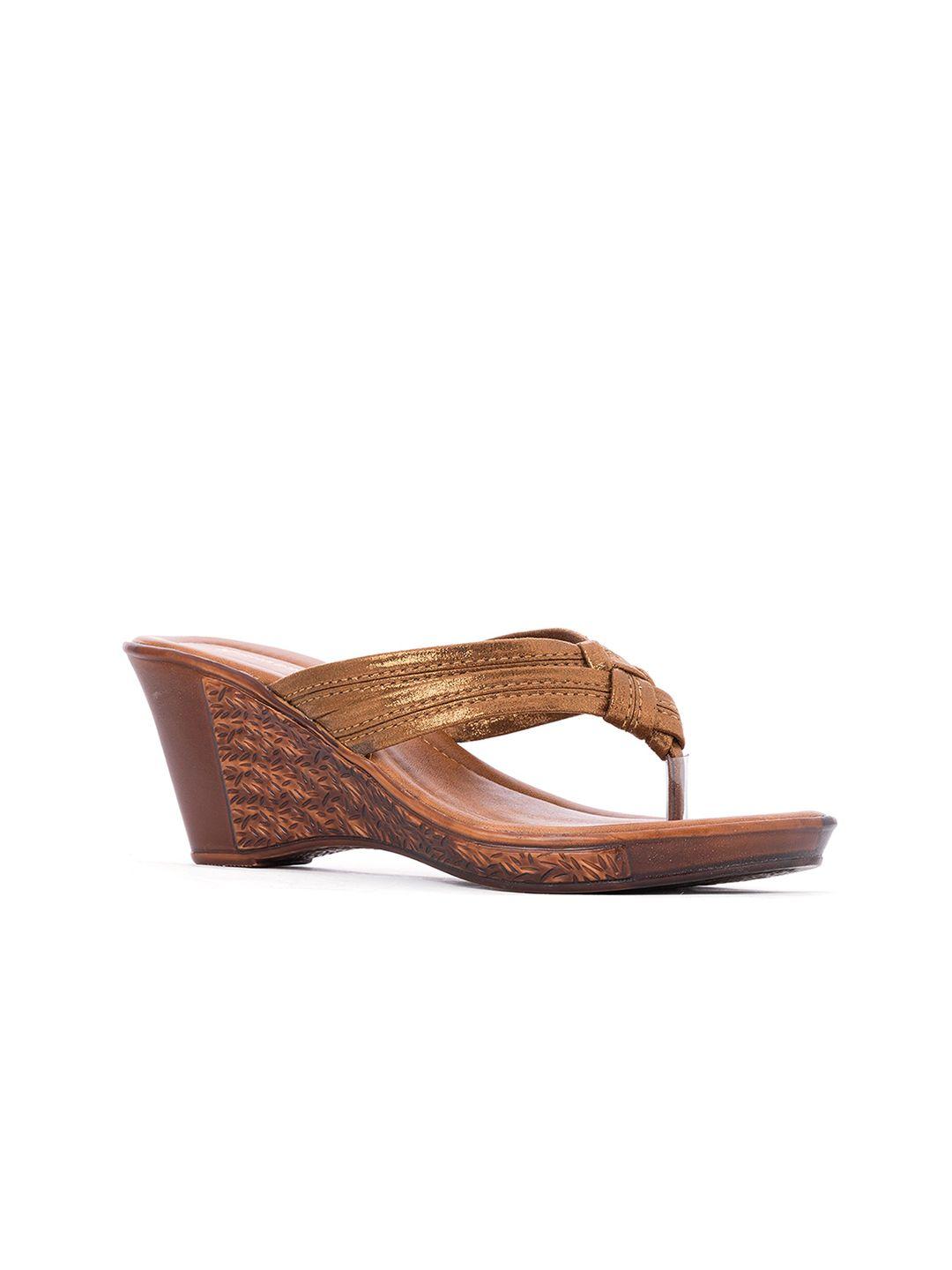 khadims brown wedge sandals