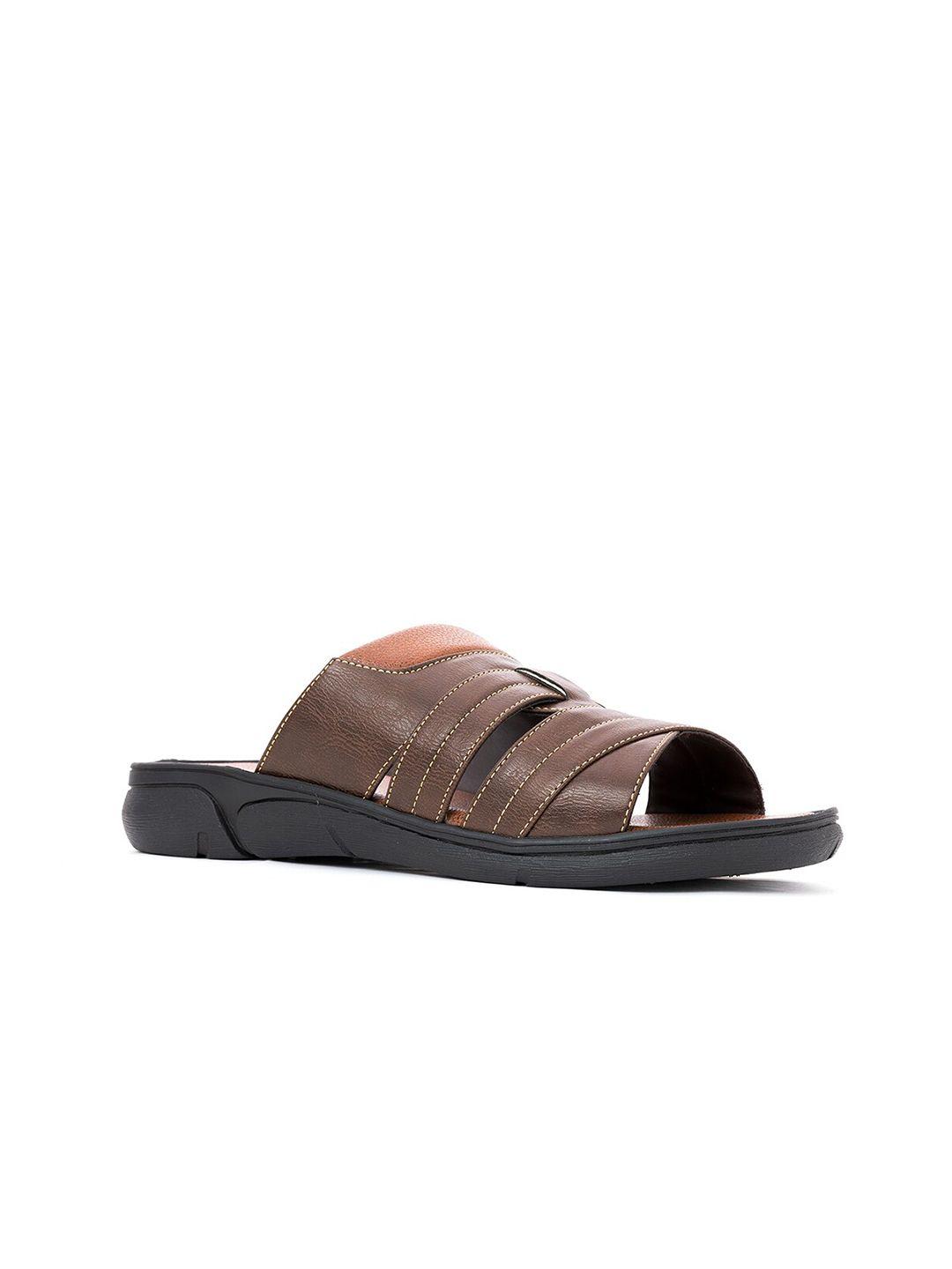 khadims men black & brown comfort sandals