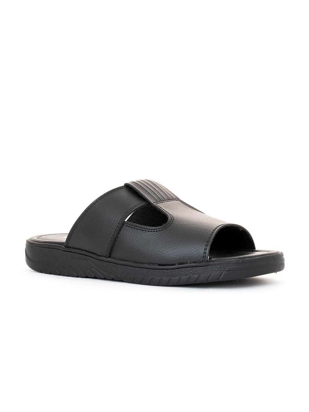 khadims men black & white comfort sandals