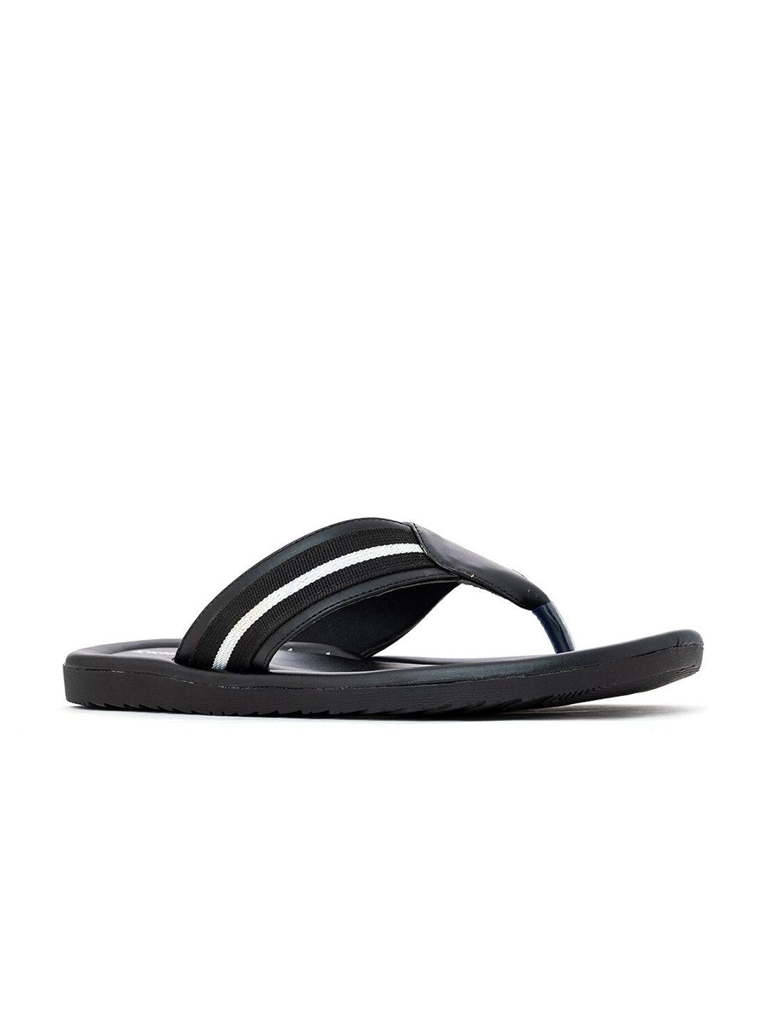 khadims men black & white thong flip-flops