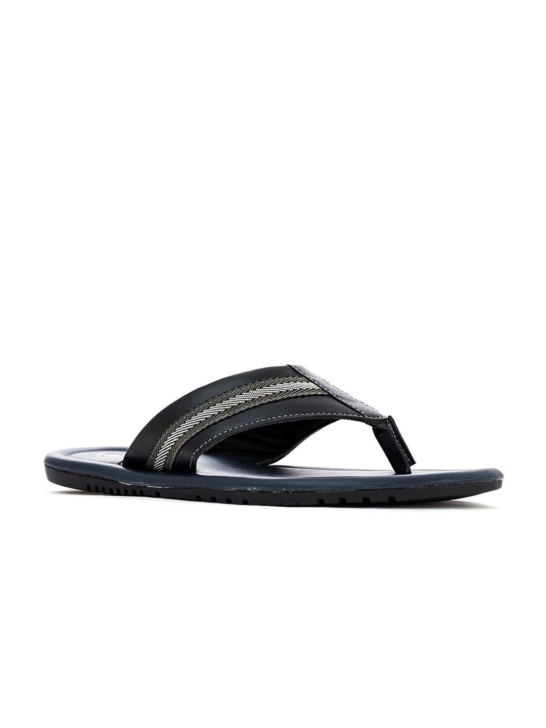 khadims men black & white thong flip-flops