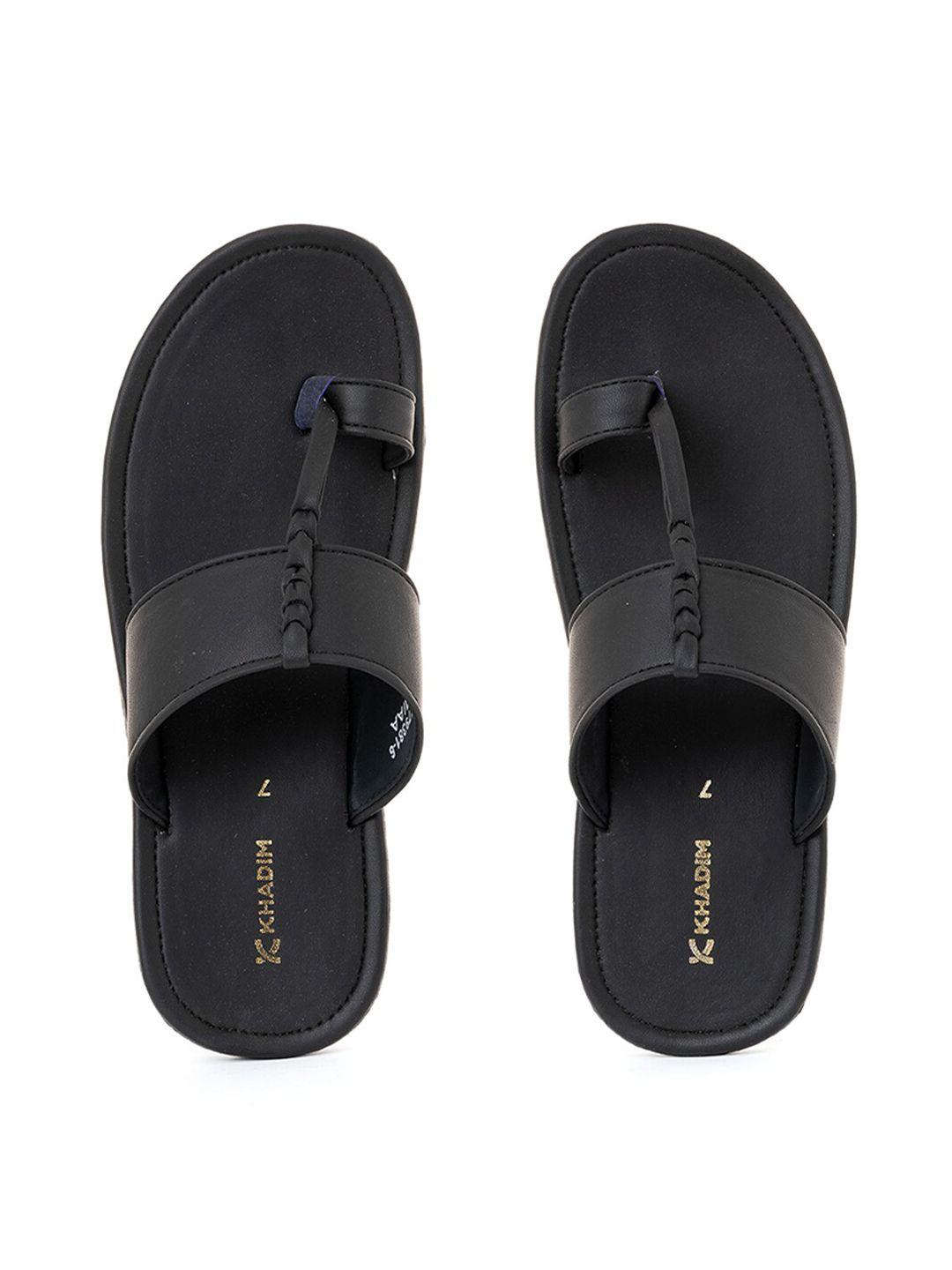 khadims men black comfort sandals