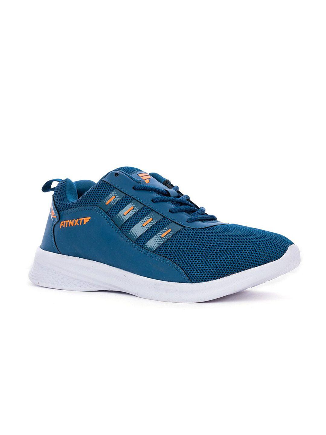 khadims men blue textile walking non-marking shoes