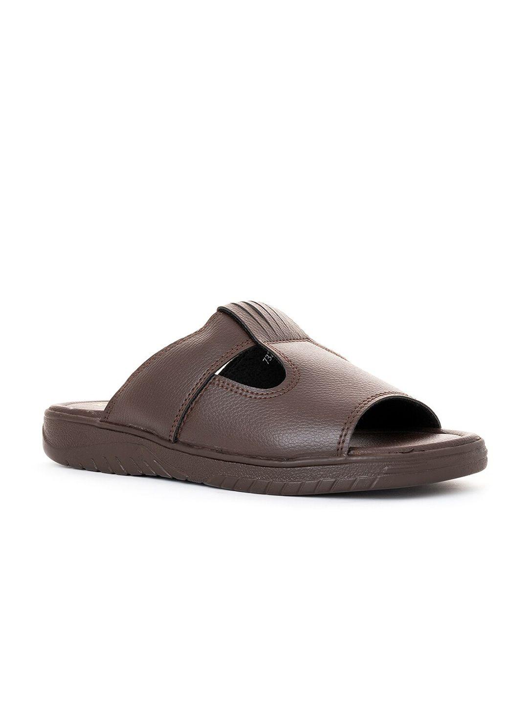 khadims men brown comfort sandals