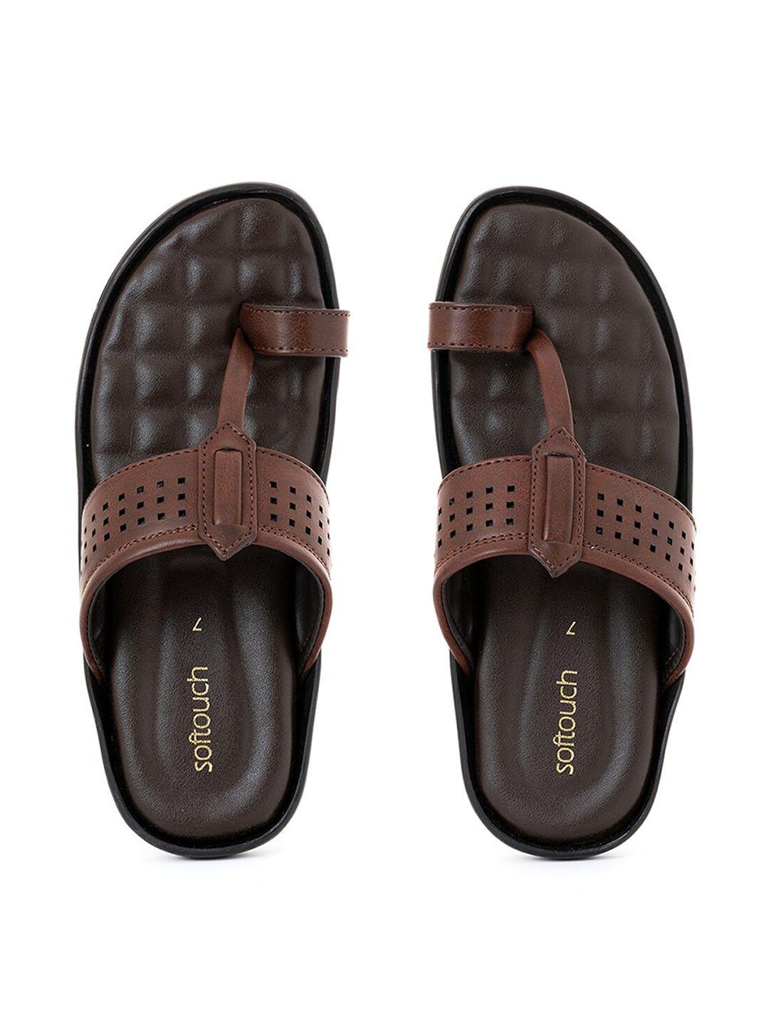 khadims men brown ethnic comfort sandals