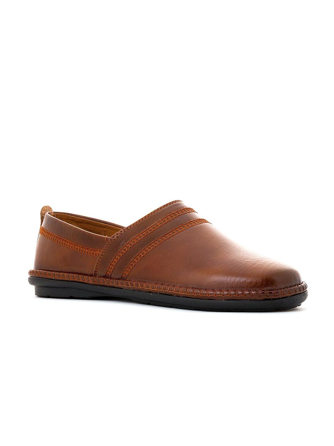 khadims men brown slip-on sneakers