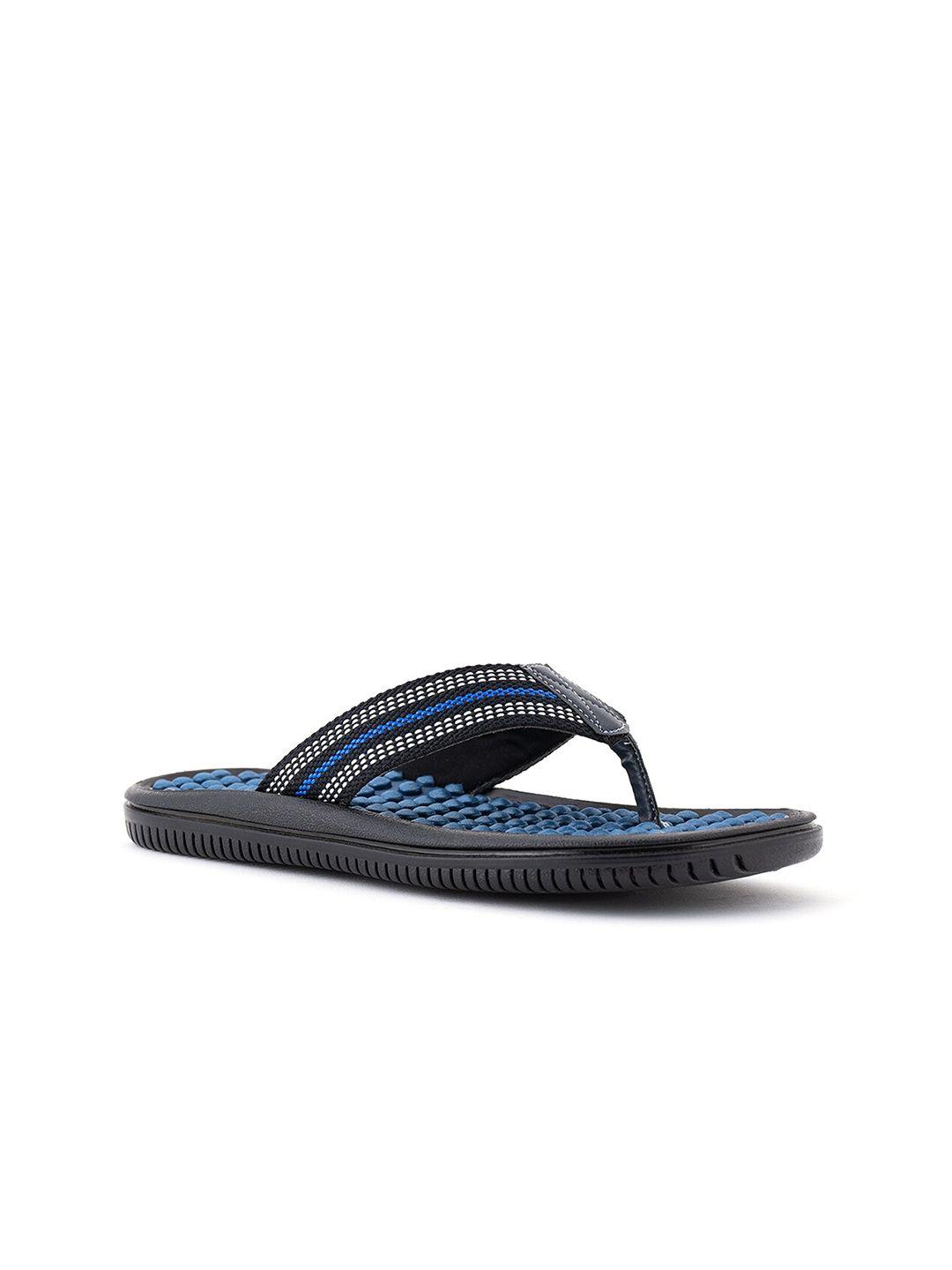 khadims men navy blue & black thong flip-flops