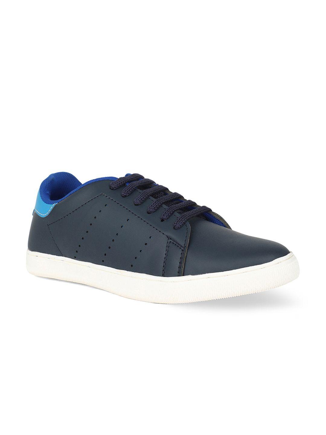 khadims men navy blue solid sneakers