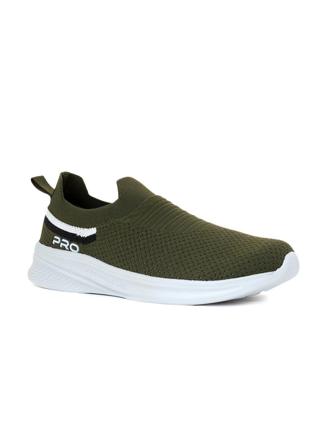 khadims men olive green woven design slip-on sneaker casual shoes