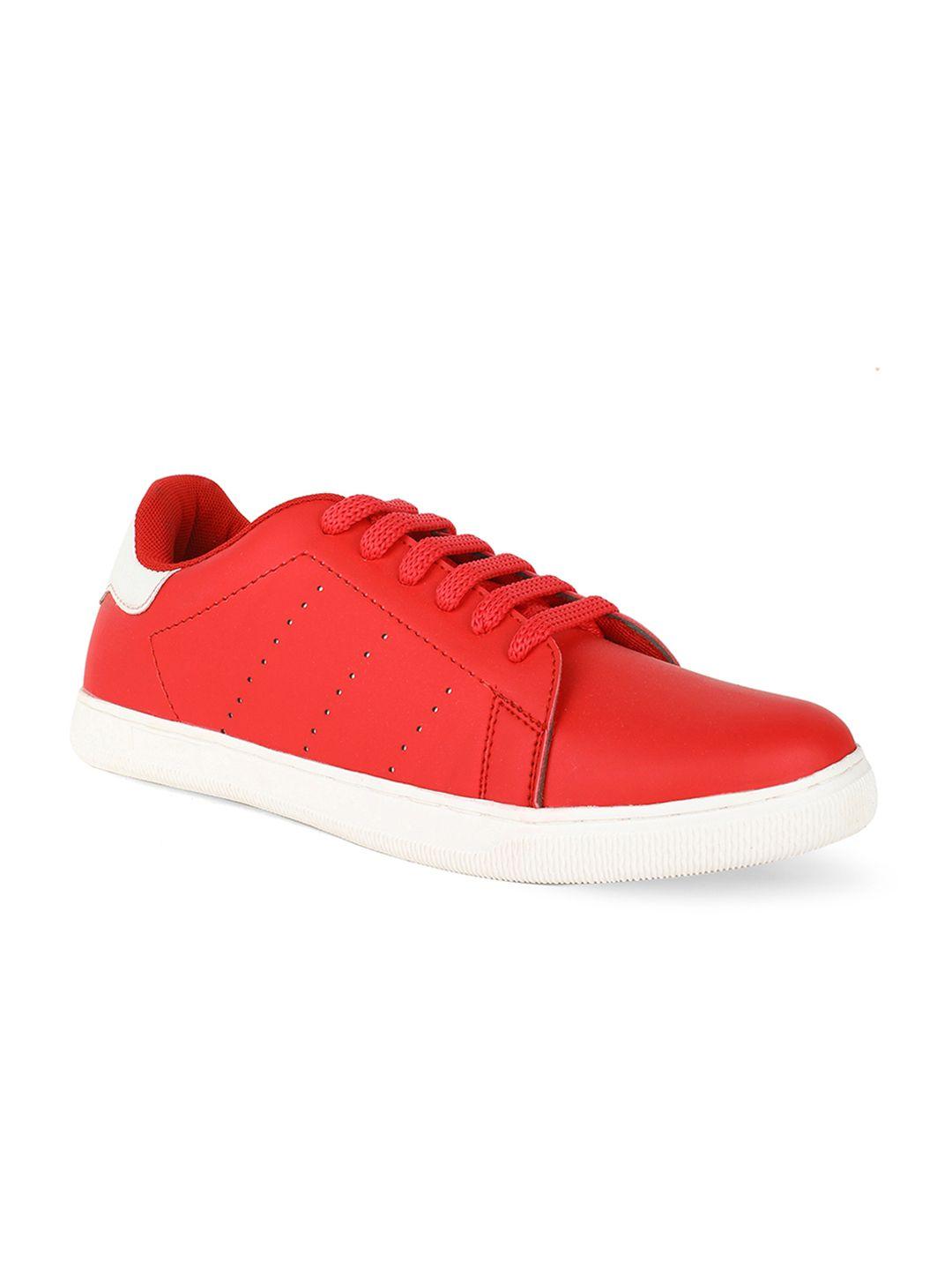 khadims men red solid sneakers