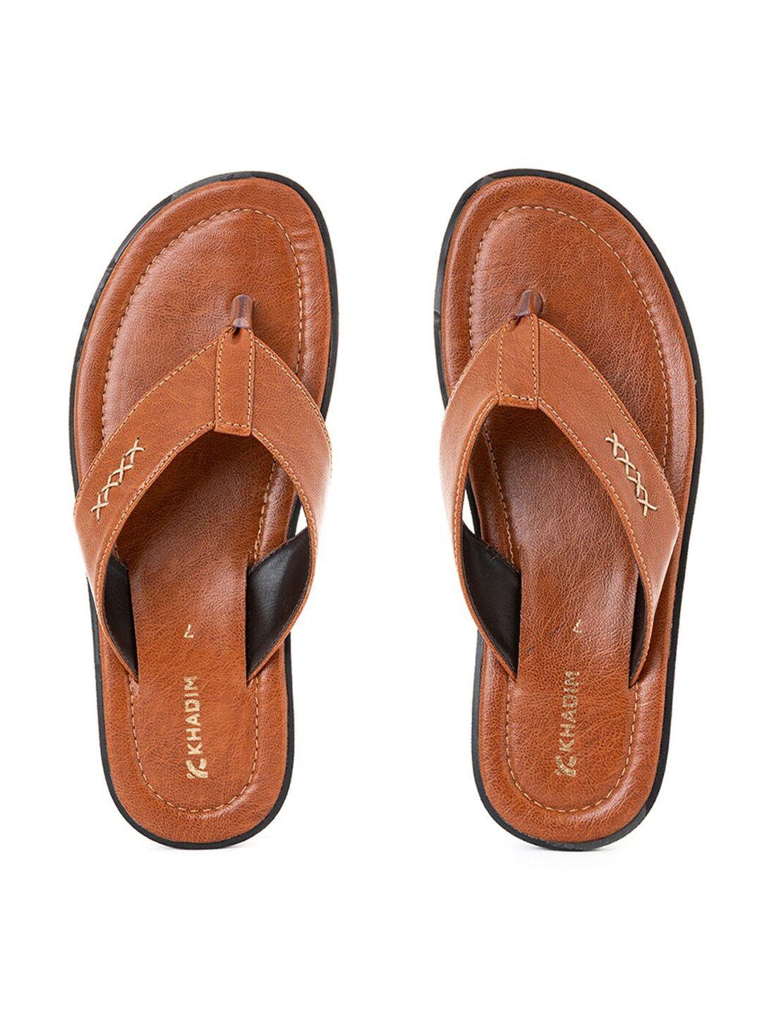 khadims men tan slip-on