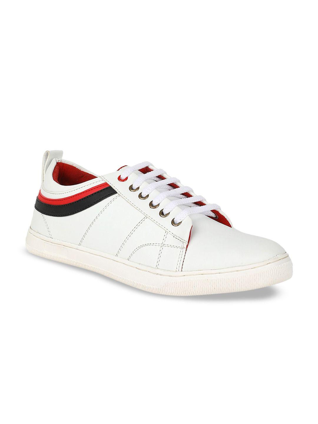 khadims men white solid sneakers