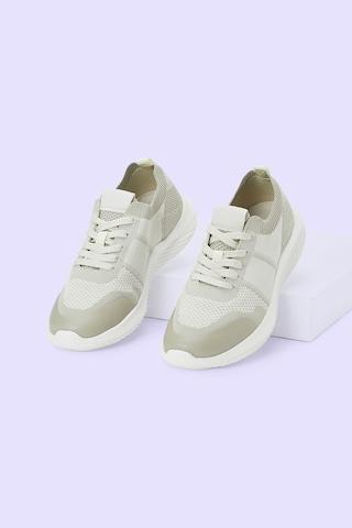 khaki knitted casual women sport shoes