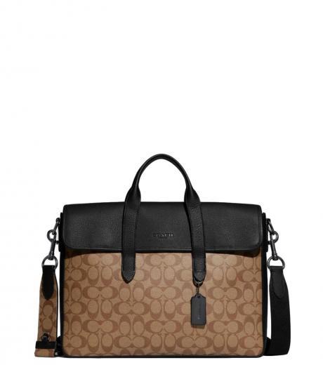 khaki sullivan large briefcase bag