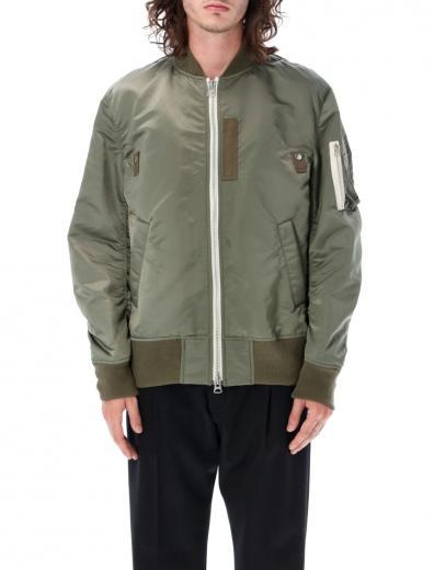 khaki nylon twill blouson