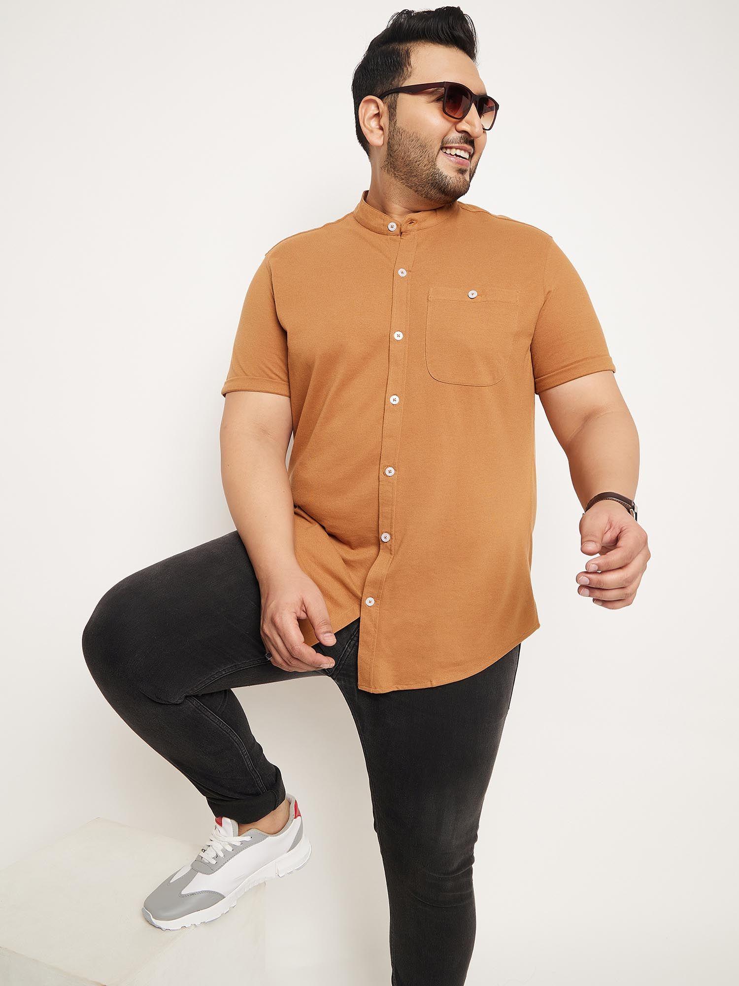 khaki plus size shirt