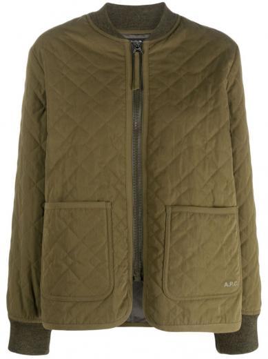 khaki quilted jacket