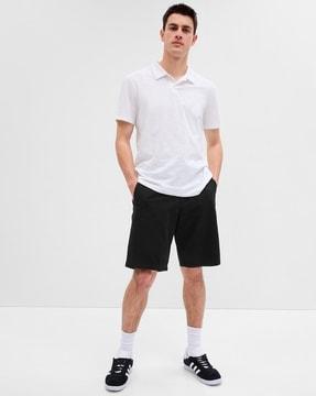 khaki shorts with washwell