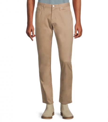 khaki slim fit twill pants