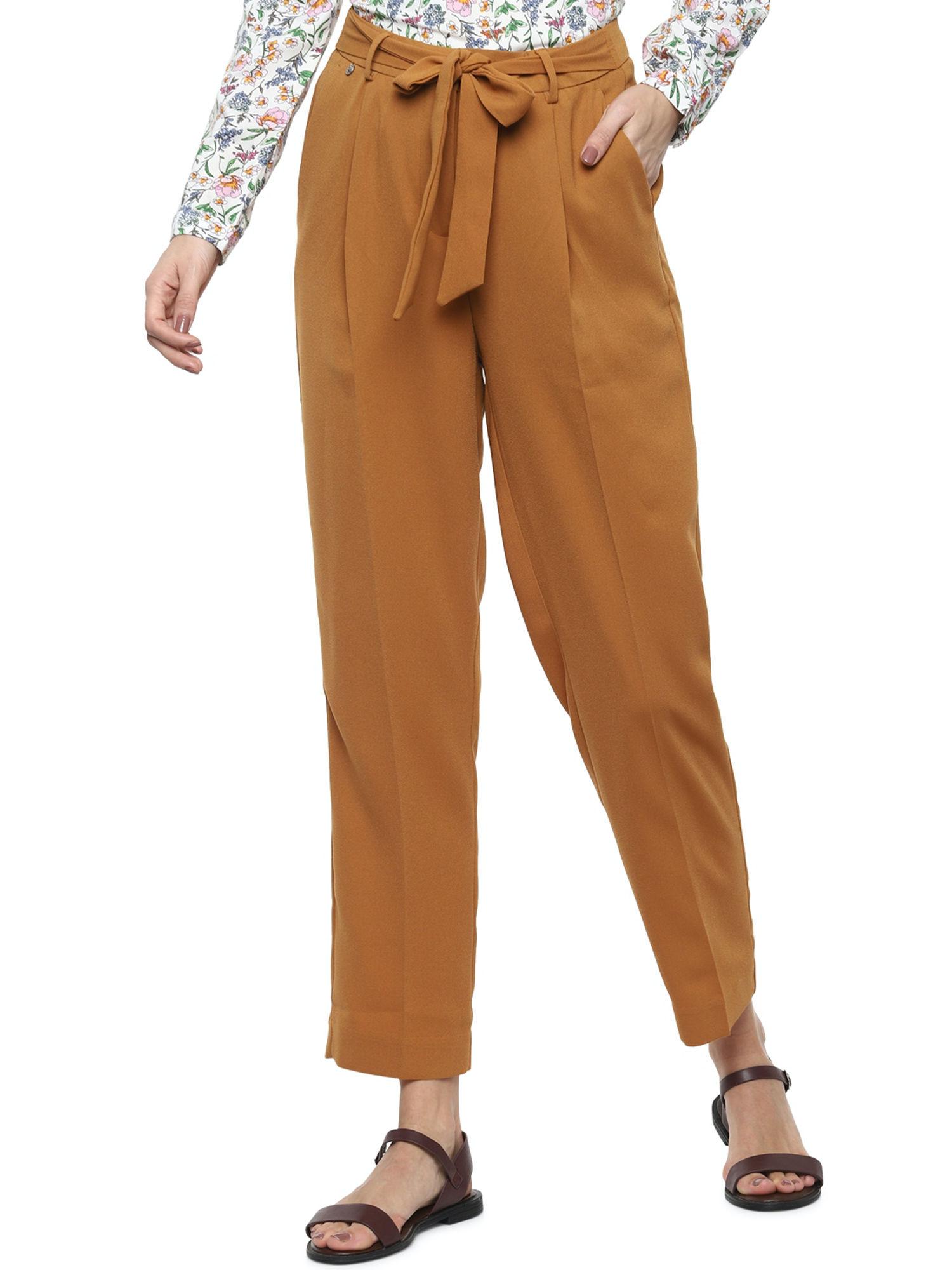 khaki solid pant