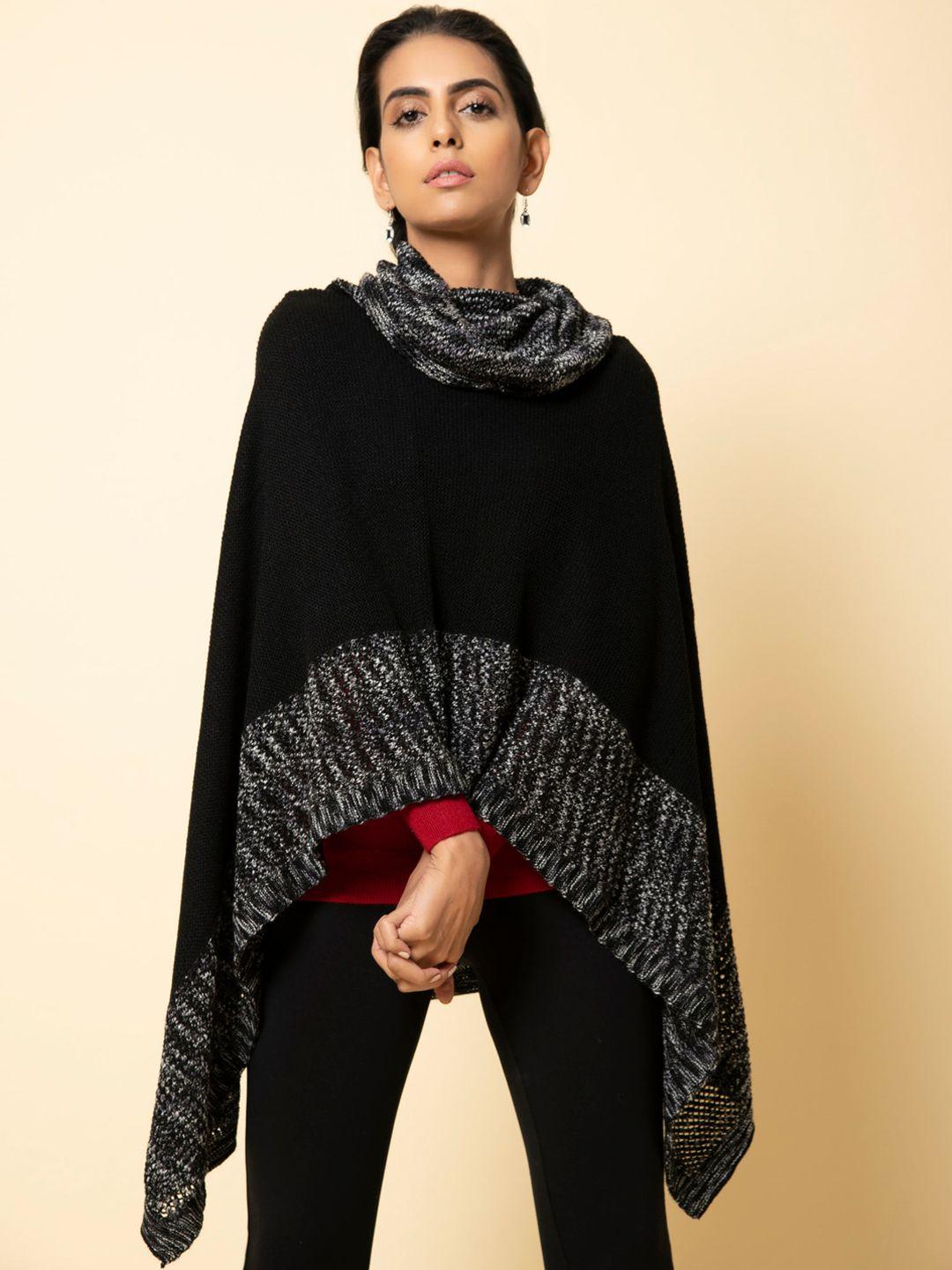 khaleej women asymmetric closure longline poncho jacket