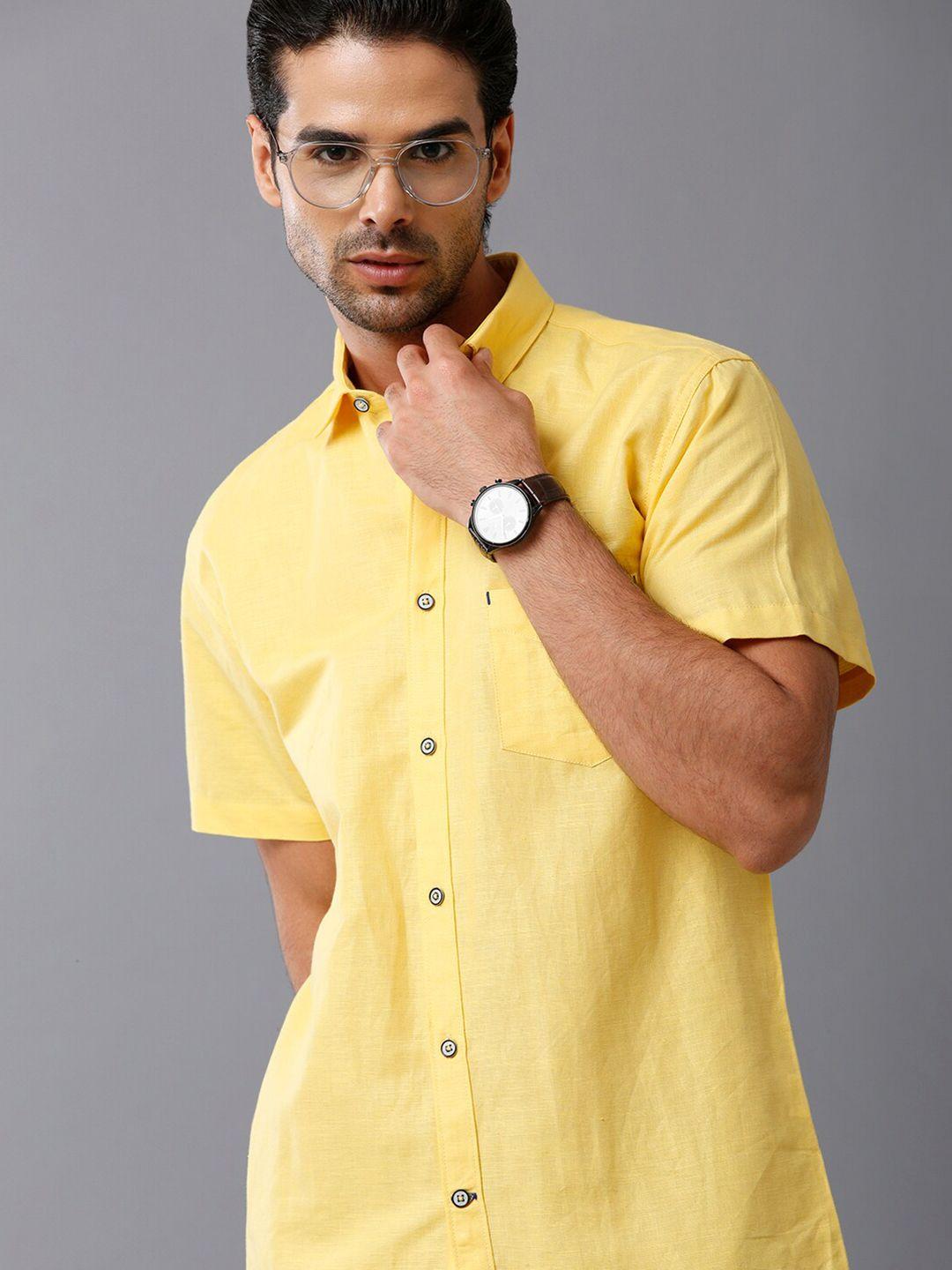 khoday williams classic casual cotton linen shirt