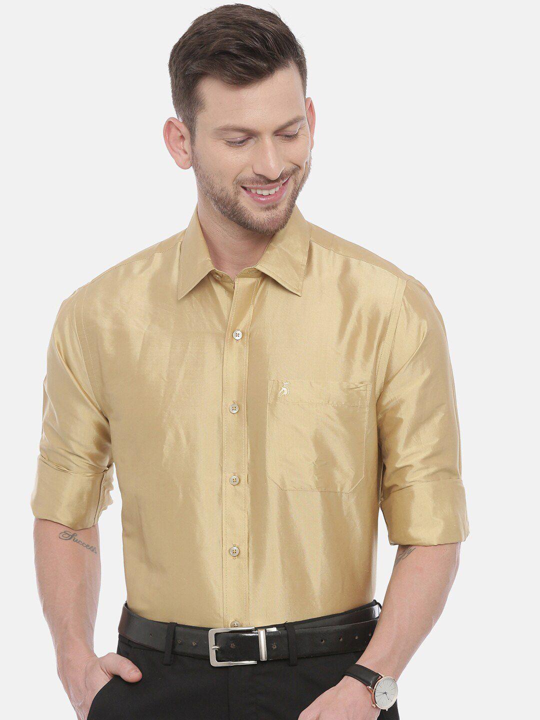 khoday williams spread collar classic opaque silk formal shirt