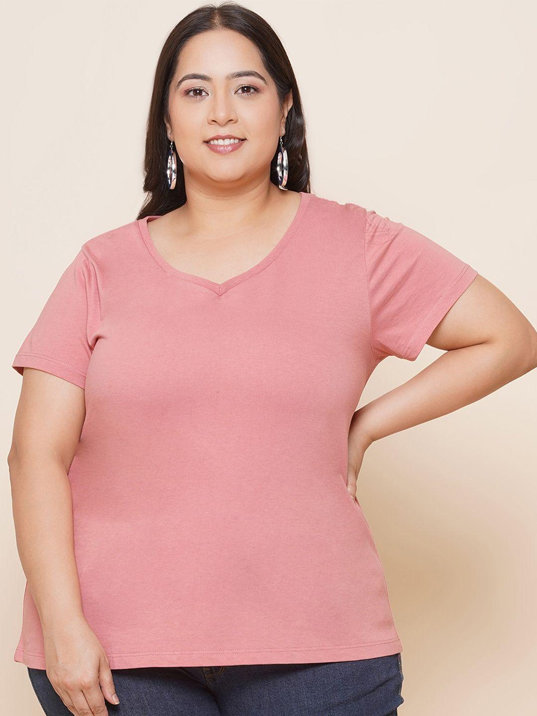 kiaahvi by john pride plus size pure cotton t-shirt