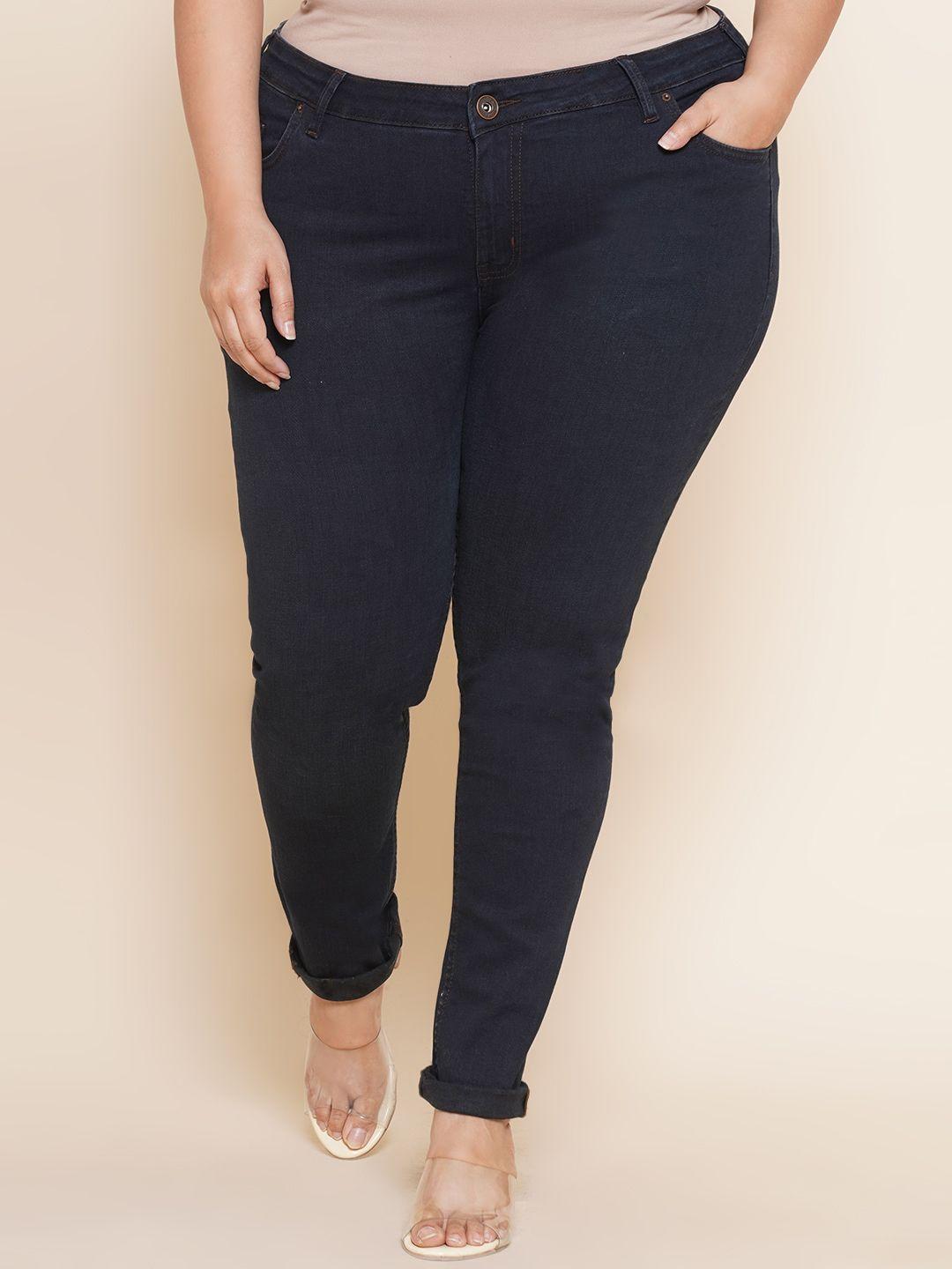 kiaahvi by john pride women plus size mid-rise stretchable jeans