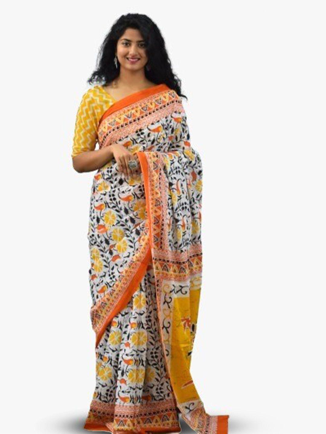 kiaaron ethnic motifs pure cotton ikat saree