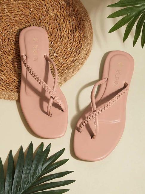 kiana women's pink toe ring sandals