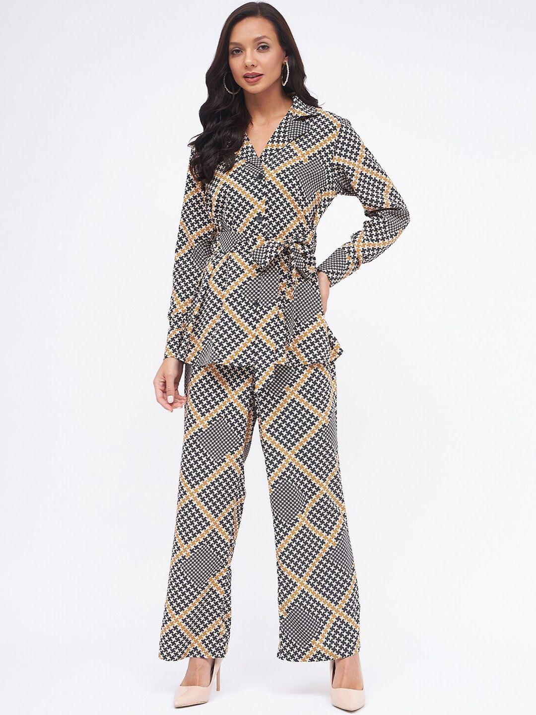 kibo abstract printed shirt & trouser